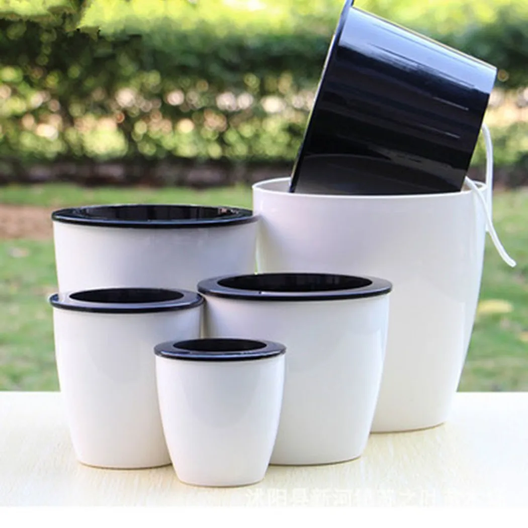 Aloe Vera Pot - Lazy ดอกไม้หม้อรดน้ำกระถางดอกไม้หม้อสำหรับ Soilless ปลูกดอกไม้โต๊ะ Bonsai Decor