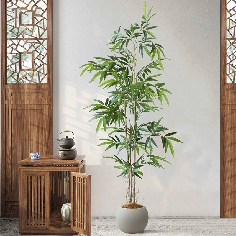 Dracaena Marginata - ต้นปาล์มปลอมขนาดใหญ่ 70-150 ซม. ต้นไม้เขตร้อนประดิษฐ์ ใบไผ่พลาสติก ใบไม้ไผ่ขนาดใหญ่