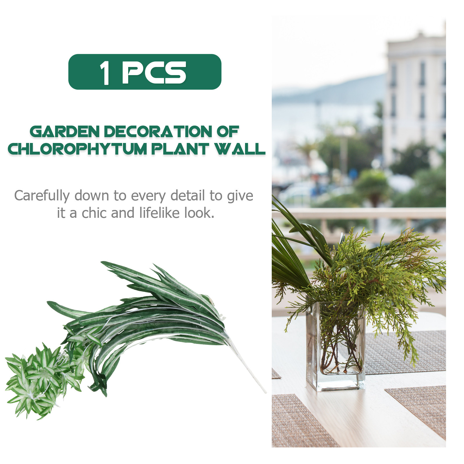 ต้นไม้ประดิษฐ์คลอโรฟิตัมพลาสติ - Spider Plant Hanging บทวิจารณ์และราคา